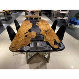 Olive Wood Epoxy Table - boccainteriors