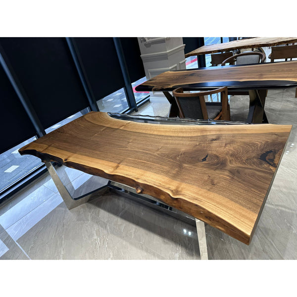 Walnut Slab Dining Table - boccainteriors