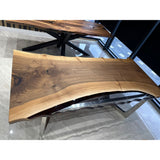 Walnut Slab Dining Table - boccainteriors