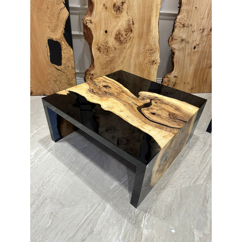 Wood Waterfall Coffee Table - boccainteriors